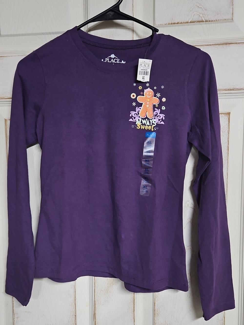 The Children's Place Girls' Purple 'Always Sweet' Long Sleeve Tee